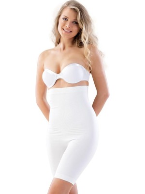 Çamaşır Kenti Beyaz Mı Emay 2006 Yüksek Bel Uzun Paçalı Korse