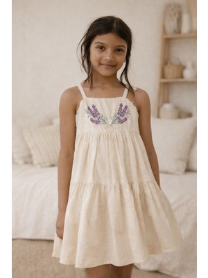 Lalia Lavender Askılı Elbise Kız Çocuk