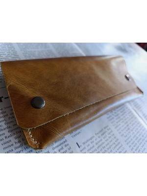 Mahfuz Gerçek Deri Tamamen El Emeği Kadın Cüzdan 22CM*8CM * 1 Kağıt Para Alanı 1 Kart Bölmesi DAK79