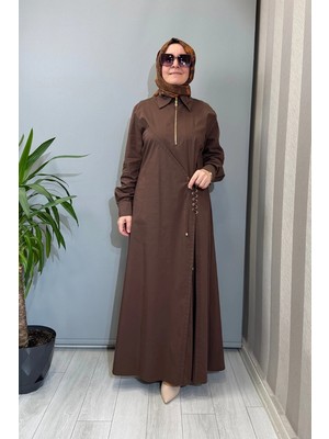 Clande Elbise Kahve 2601-5050