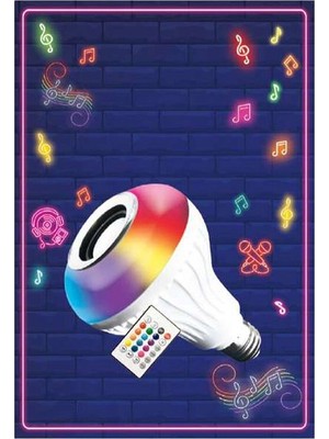 4 Adet   Elitled Rgb Bluetooth Hoparlör Ampül