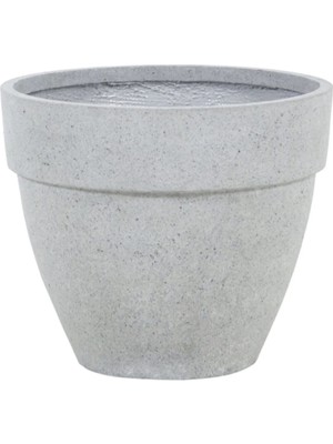 Hafif Beton Saksı Gül Gri (L) 27X27