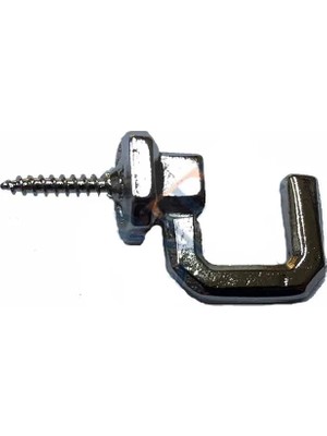 Pileli Store Vidalı Kanca, Askı Büyük - 15X23MM, Nikel - 1 Adet