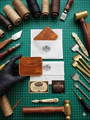 Vintage Leather Craft Erkek Deri Cüzdan