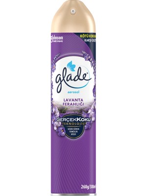 Glade Lavanta Ferahlığı Aerosol Oda Kokusu 300 ml Gerçek Koku Teknolojisi ile Uzun Süreli Etki