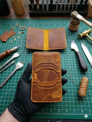 Vintage Leather Craft Hakiki Deri Erkek Kartlık