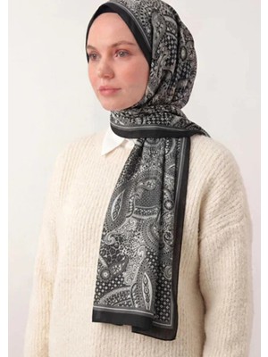Silk Home Etnik Desen Siyah 75X195 Soft Şal