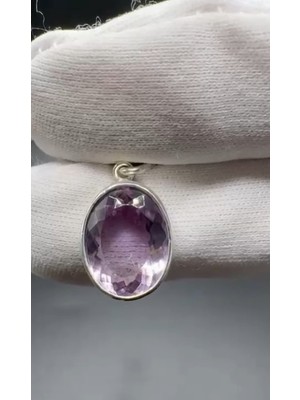 Aries 2.77GR Natural Amethyst 925 Ayar Gümüş Kolye Ucu