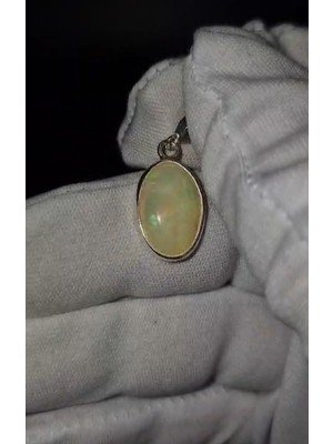 Aries 1.51GR Natural Ethiopia Opal 925 Ayar Gümüş Kolye Ucu