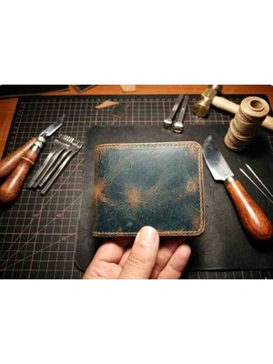 Vintage Leather Craft Hakiki Deri Erkek Cüzdanı