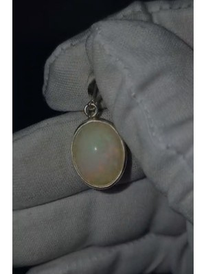 Aries 2.42GR Natural Ethiopia Opal 925 Ayar Gümüş Kolye Ucu