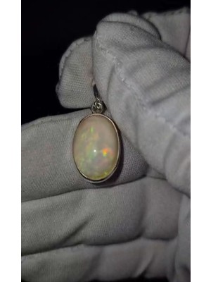 Aries 2.30GR Natural Ethiopia Opal 925 Ayar Gümüş Kolye Ucu