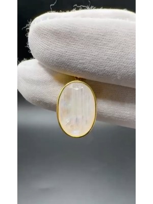 Aries 4.15GR Natural Aytaşı 925 Ayar Gümüş Kolye Ucu