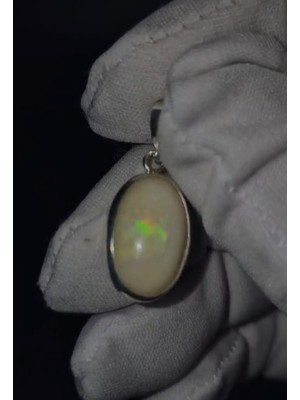 Aries 1.92GR Natural Ethiopia Opal 925 Ayar Gümüş Kolye Ucu