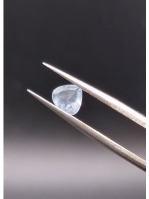 Aries 0.52CT 6.1X6MM Pear Natural Unheated Blue Aquamarine