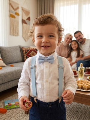 Baby Sena Babysena Bayramlık Erkek Bebek Papyon ve Pantolon Askısı Seti