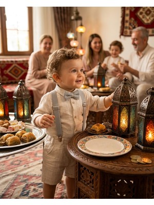 Baby Sena Babysena Bayramlık Erkek Bebek Papyon ve Pantolon Askısı Seti