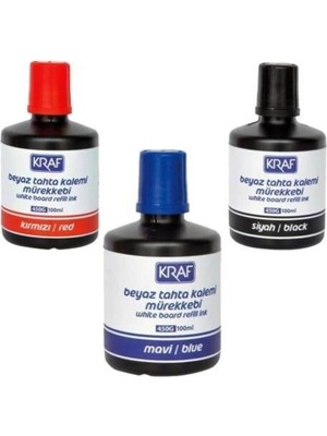 Özbience 450G Beyaz Yazı Tahtası Mürekkep Seti, 3 Renk, 100ML x 3