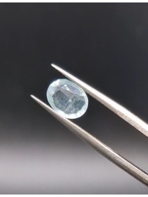 Aries 1.07CT 7.8x6.4mm Oval Natural Unheated Blue Aquamarine