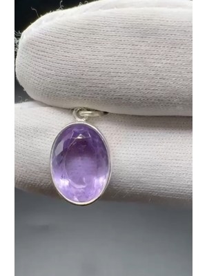 Aries 2.66GR Natural Amethyst 925 Ayar Gümüş Kolye Ucu