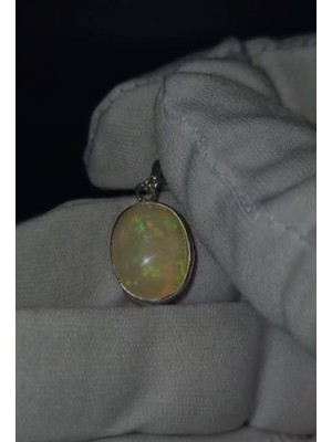Aries 2.26GR Natural Ethiopia Opal 925 Ayar Gümüş Kolye Ucu