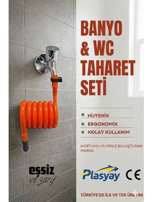 Plasyay Spiral Wc Hortum Matik Seti 97 cm Yeni Ürün