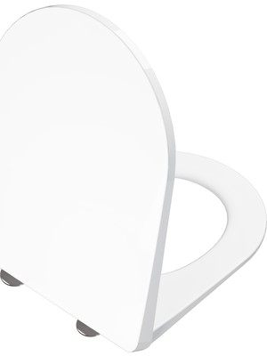 VitrA Universal 208-003R009 Süper Slim Soft Klozet Kapağı, Yavaş Kapanır, Beyaz