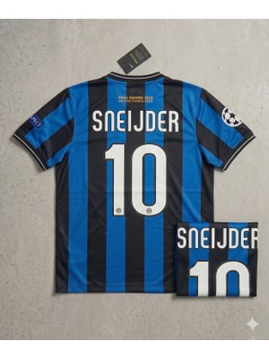 Andream Sneıjder 10 Inter Milan Şampiyonluk Futbol Forması Unisex