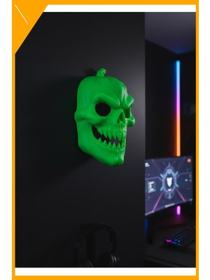 Esplendor Cadılar Bayramı Yeşil Korku Teması Dekoratif Maske Duvar Süsü