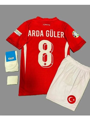 Arda Güler Türkiye Milli Takımı Euro 2024 Deplasman Taraftar Çocuk Forması 4'lü Set
