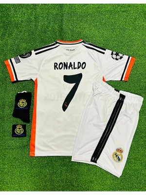 R.madridd 2014 Lizbon Şampiyonlar Ligi Finali Cristiano Ronaldo Forması 4'lü (Armalı Set)