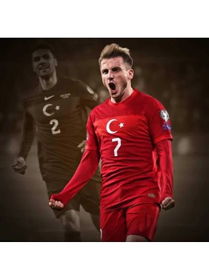Türkiye Euro 2024 Kerem Aktürkoğlu Yetişkin Forması (Kırmızı)