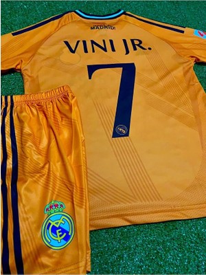 Vini Jr. 2024/25 Yeni Sezon Deplasman Çocuk Forması 4'lü Set (Orange)