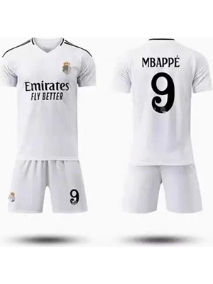 R.e.a.l M.a.d.r.i.d 2024/25 Yeni Sezon Kylian Mbappe Iç Saha Çocuk Forması 4'lü Set