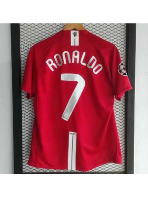 M.unitedd 2008 Moskova Şampiyonlar Ligi Finali Cristiano Ronaldo Forması (Kısakol)