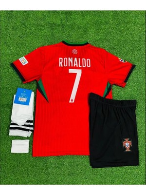 Portekiz 2024-25 Sezonu Cristiano Ronaldo Iç Saha Çocuk Forması 4'lü Set