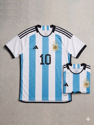 Andream Arjantin Messi Milli Takım 2024/25 Sezon Mavi Futbol Forması Üst Takım