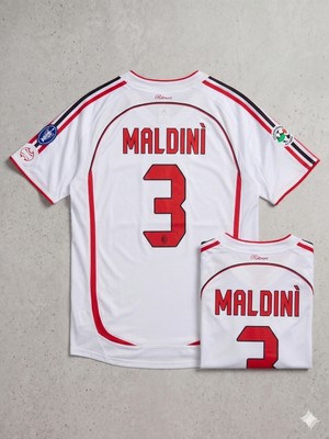 Andream Maldini Ac Milan Efsane Nostalji  Yetişkin Unisex Futbol Forması Üst Takım