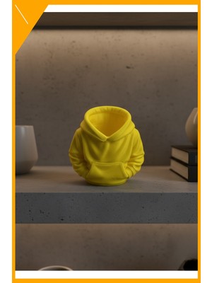 Esplendor Masa Üstü Hoodie Kalemlik 10X10 cm Sarı Düzenleyici