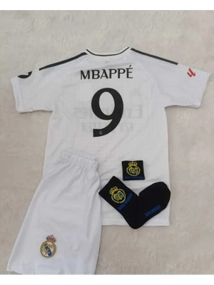R.madridd 2024/25 Yeni Sezon Kylian Mbappe Iç Saha Çocuk Forması (Armalı Set)