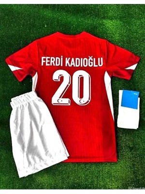 Ferdi Kadıoğlu Türkiye Milli Takımı Euro 2024 Çocuk Deplasman Forması 4'lü Set