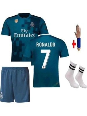 R.e.a.l M.a.d.r.i.d 2018 Şampiyonlar Ligi Finali Cristiano Ronaldo Röveşata Çocuk Forması 4'lü Set