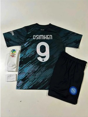 Napoli 2022/23 Sezonu Victor O's.i.m.h.e.n Deplasman Çocuk Forması 4'lü