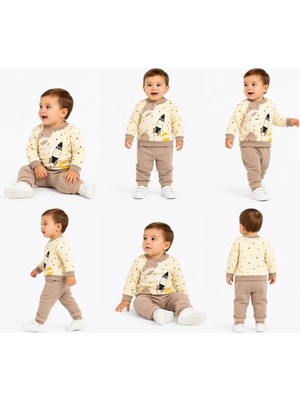 Bemy Store 6/24 Ay Uzay Mekiği Baskılı Bebek Takımı