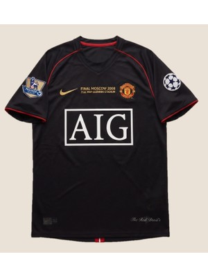Andream Manchester United Cr7 Ronaldo 2007/08 Sezon Unisex Siyah Futbol Forması
