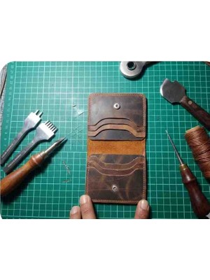 Vintage Leather Craft Hakiki Deri Erkek Cüzdanı
