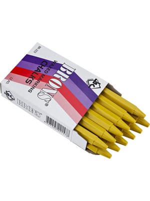Özbience Yuvarlak Yağlı Tebeşir Sarı 12'li, Güçlü ve Dayanıklı, Kaliteli Çizim Malzemesi
