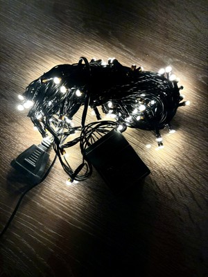 Ulu Pazarlama 10M 100 LED Damla Uçlu Gün Işığı Siyah Kablo Mz-17-3