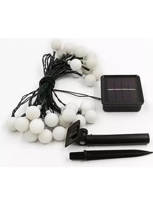 Ulu Pazarlama Solar 5m 28 LED Top Gün Işığı Siyah Kablolu