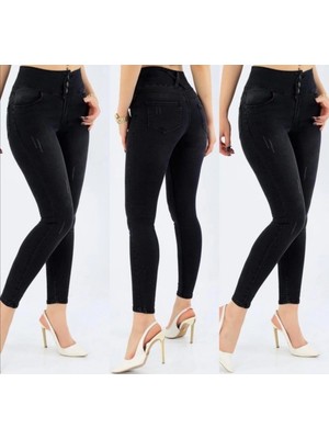 Çamaşır Kenti Yüksek Bel Likralı Kot Pantolon